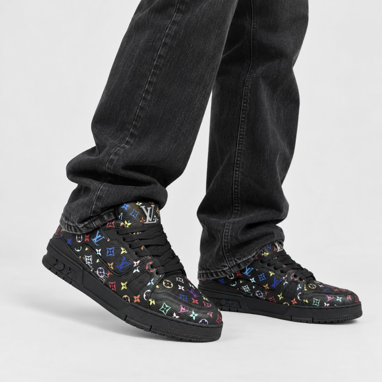 Louis Vuitton x Takashi Murakami LV Trainer Sneaker Noir 1AGZE2 - Image 2