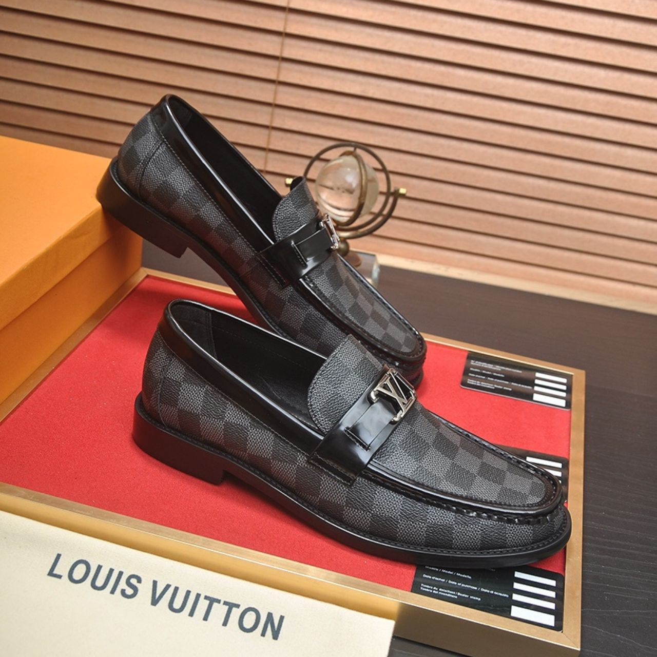 Louis Vuitton LV Initials Loafers Damier Graphite Black - Image 3