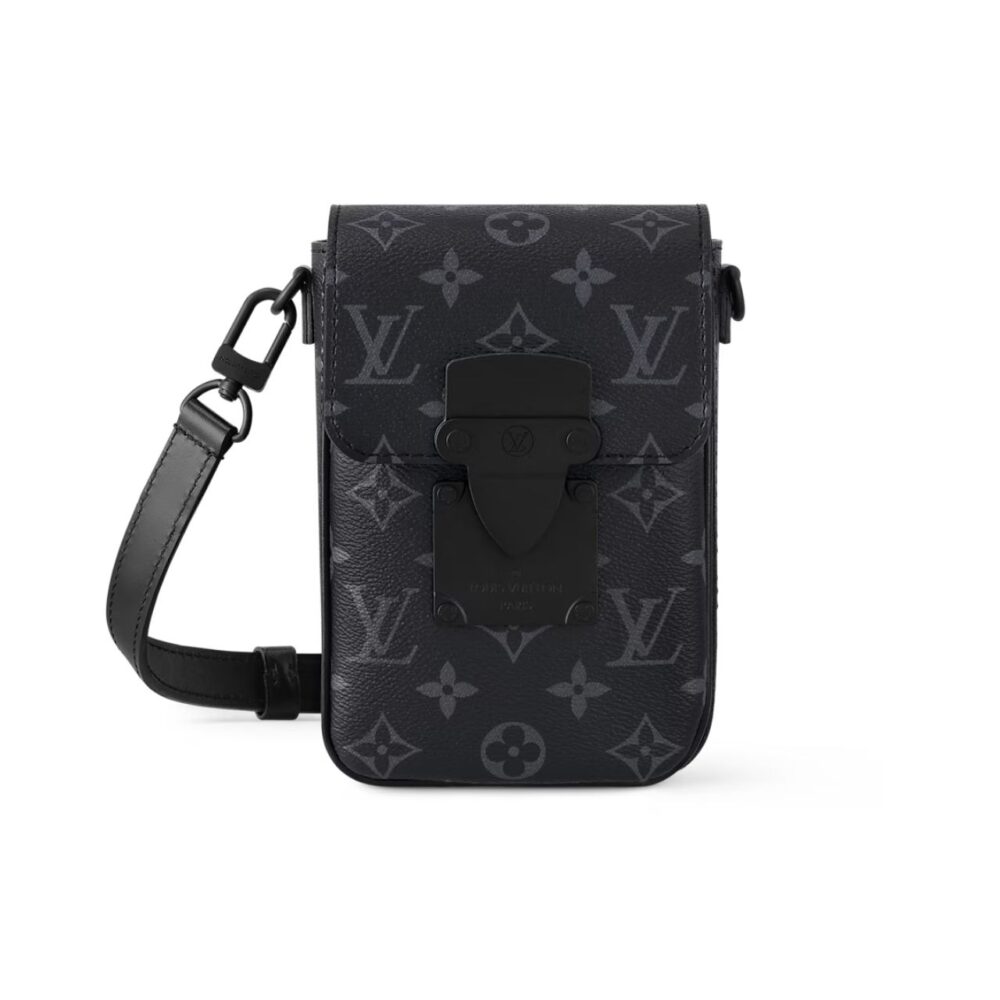 Louis Vuitton S-Lock Vertical Wearable Wallet Monogram Eclipse 12cm M82252