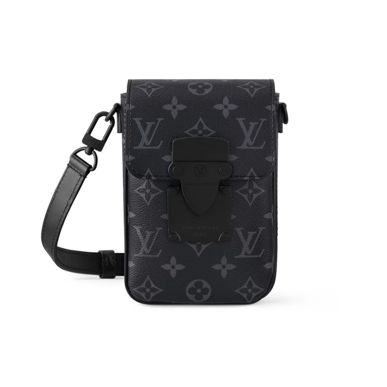 Louis Vuitton S-Lock Vertical Wearable Wallet Monogram Eclipse 12cm M82252