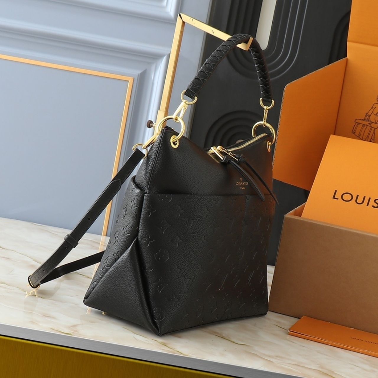 Louis Vuitton Melie Monogram Empreinte Black 33cm - Image 3