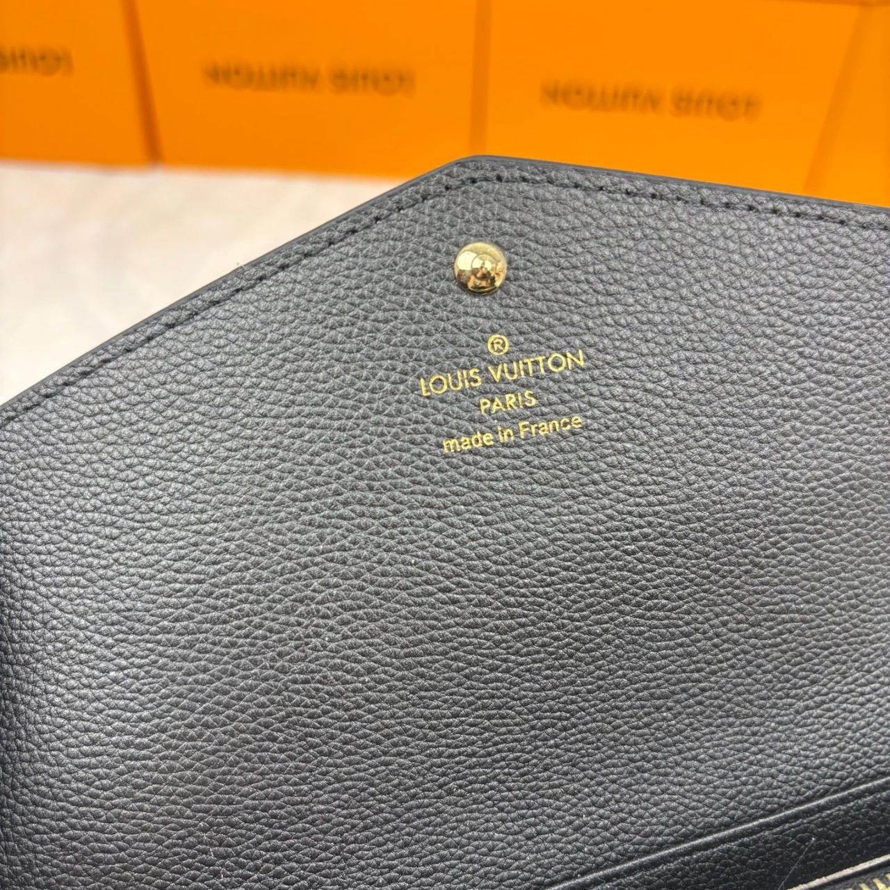 Louis Vuitton Sarah Wallet Monogram Empreinte Black 19cm - Image 3