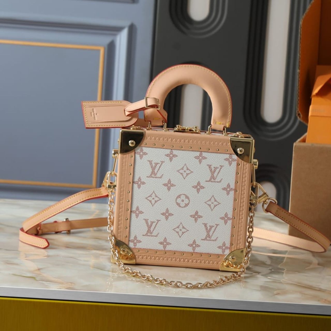 Louis Vuitton Mini Square Trunk Monogram Dune 17cm M28676 - Image 3