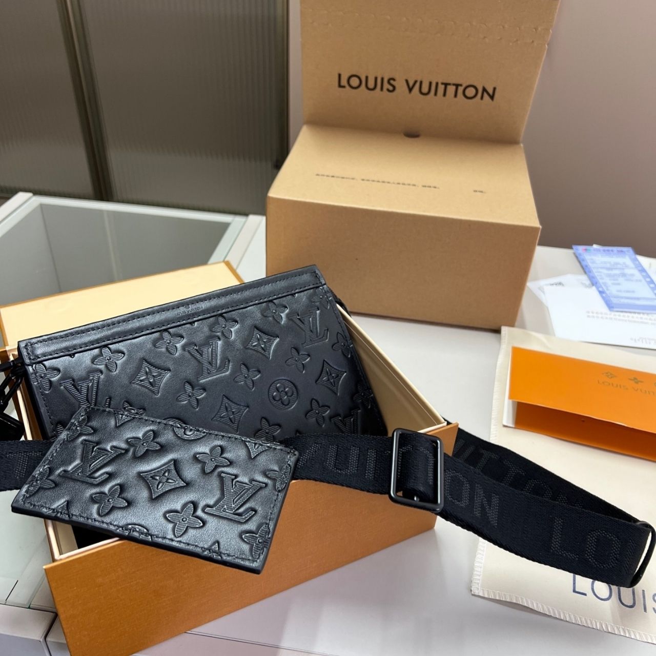 Louis Vuitton Gaston Wearable Wallet Monogram Shadow 21cm M81115 - Image 10