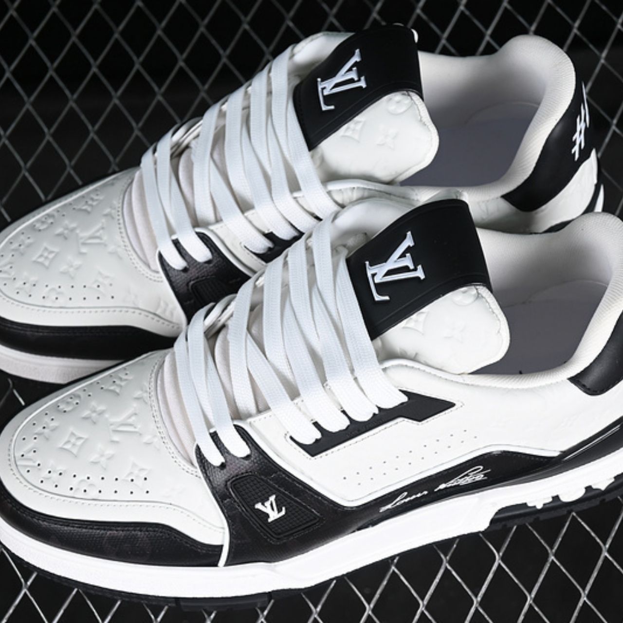 Louis Vuitton LV Trainer White Black Sneakers - Image 4