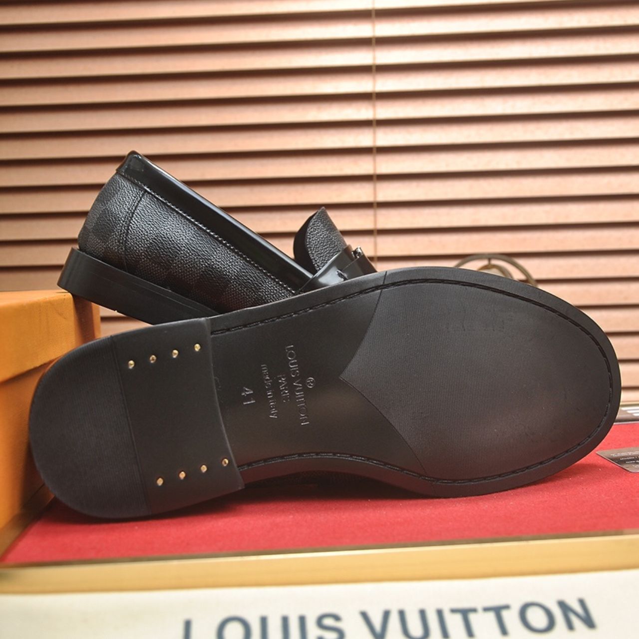 Louis Vuitton LV Initials Loafers Damier Graphite Black - Image 7
