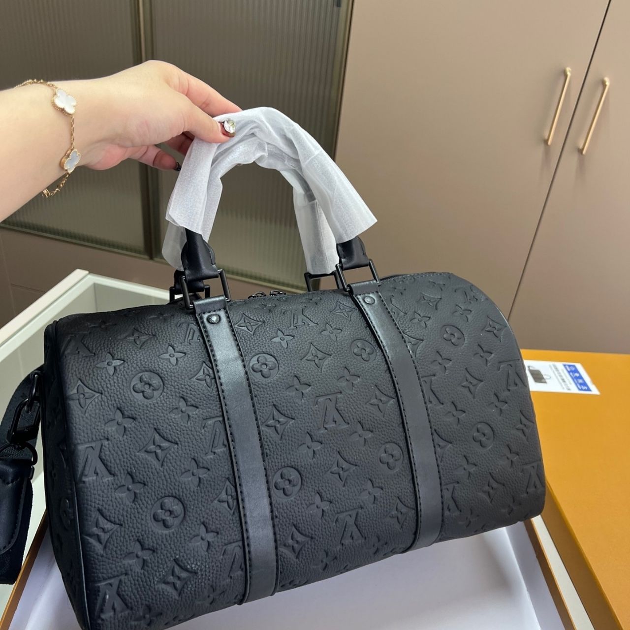 Louis Vuitton Keepall Bandouliere 35 Monogram Embossed Taurillon 35cm - Image 5