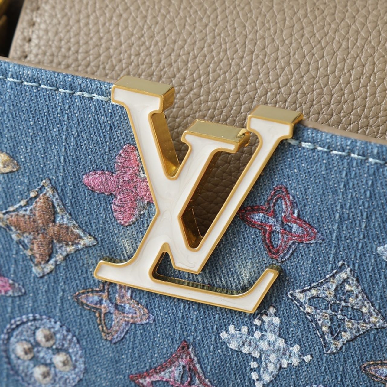 Louis Vuitton Capucines Mini Monogram Denim Blue 21cm - Image 8