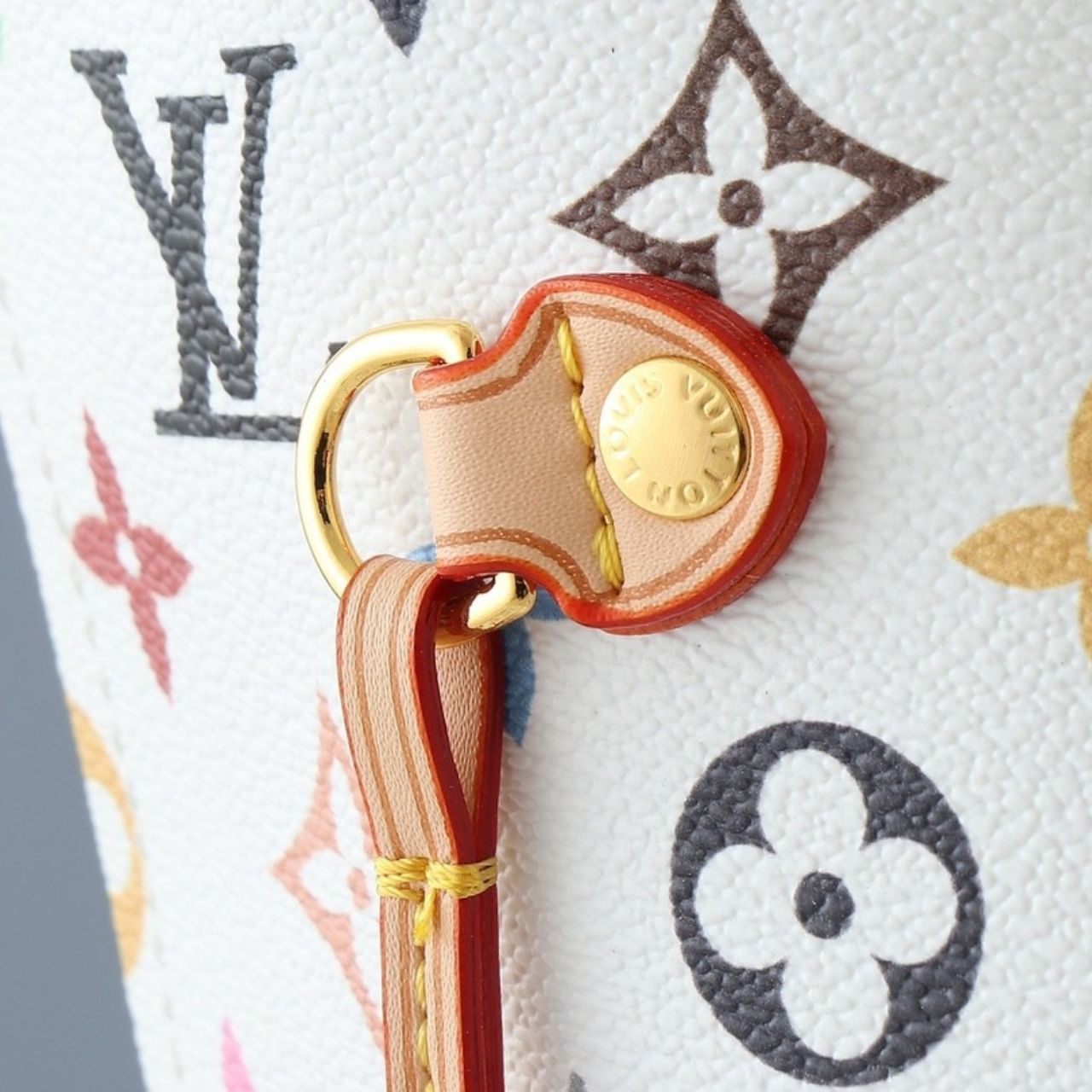 Louis Vuitton x Takashi Murakami Neverfull MM Multicolor White 31cm - Image 9