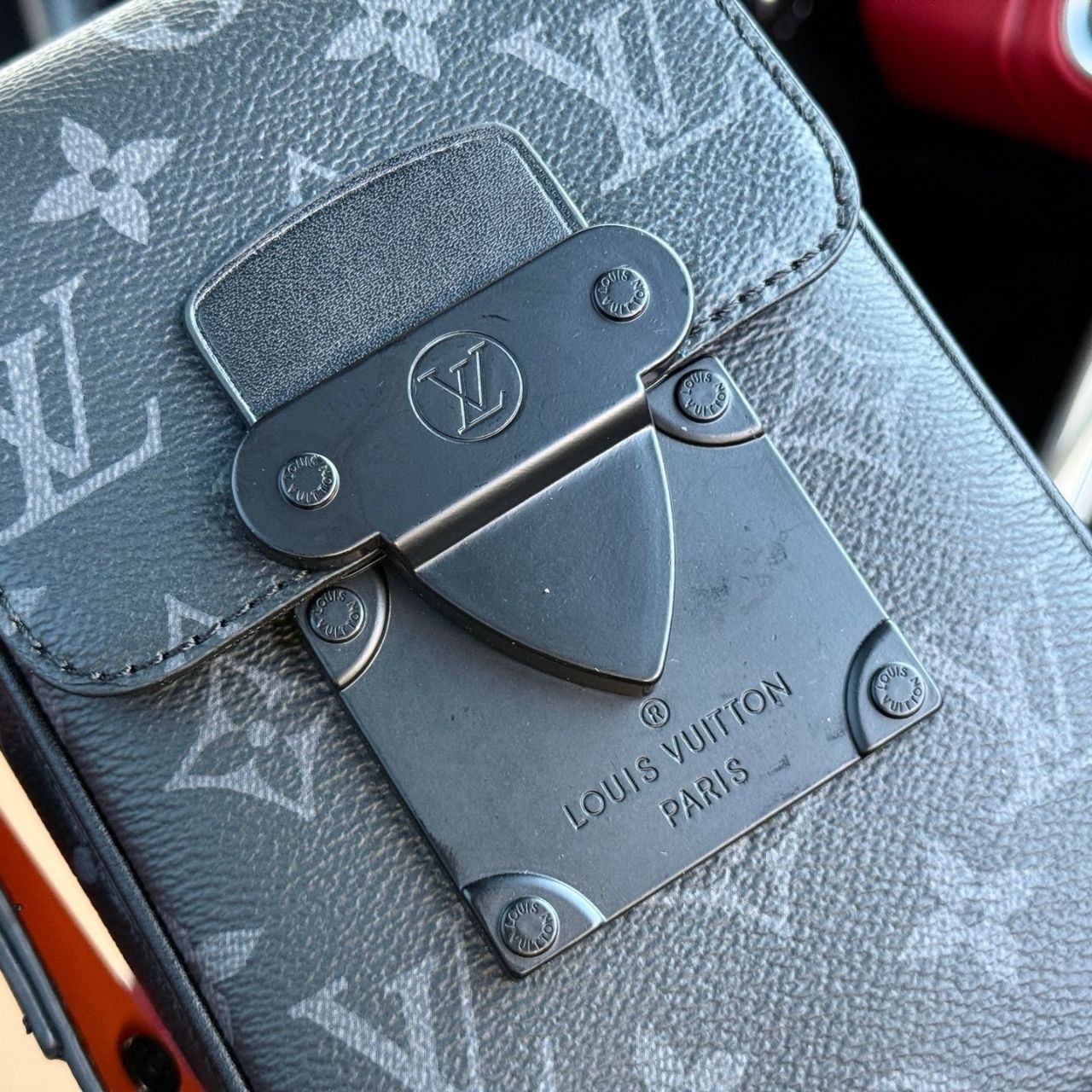 Louis Vuitton S-Lock Vertical Wearable Wallet Monogram Eclipse 12cm M82252 - Image 11