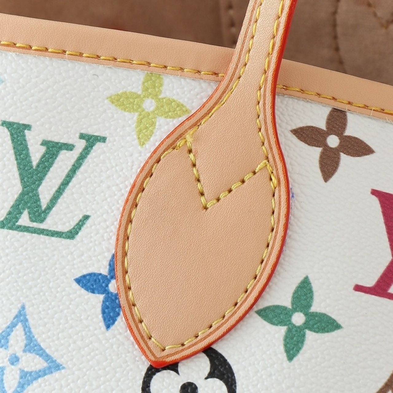 Louis Vuitton x Takashi Murakami Neverfull MM Multicolor White 31cm - Image 8