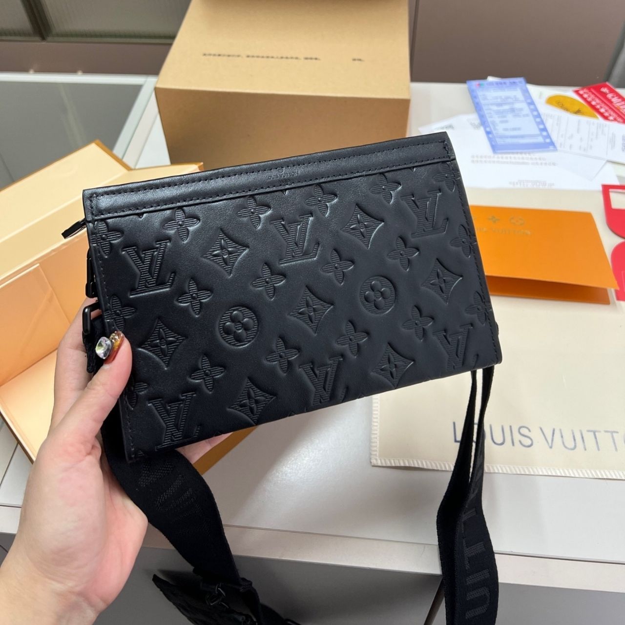 Louis Vuitton Gaston Wearable Wallet Monogram Shadow 21cm M81115 - Image 4