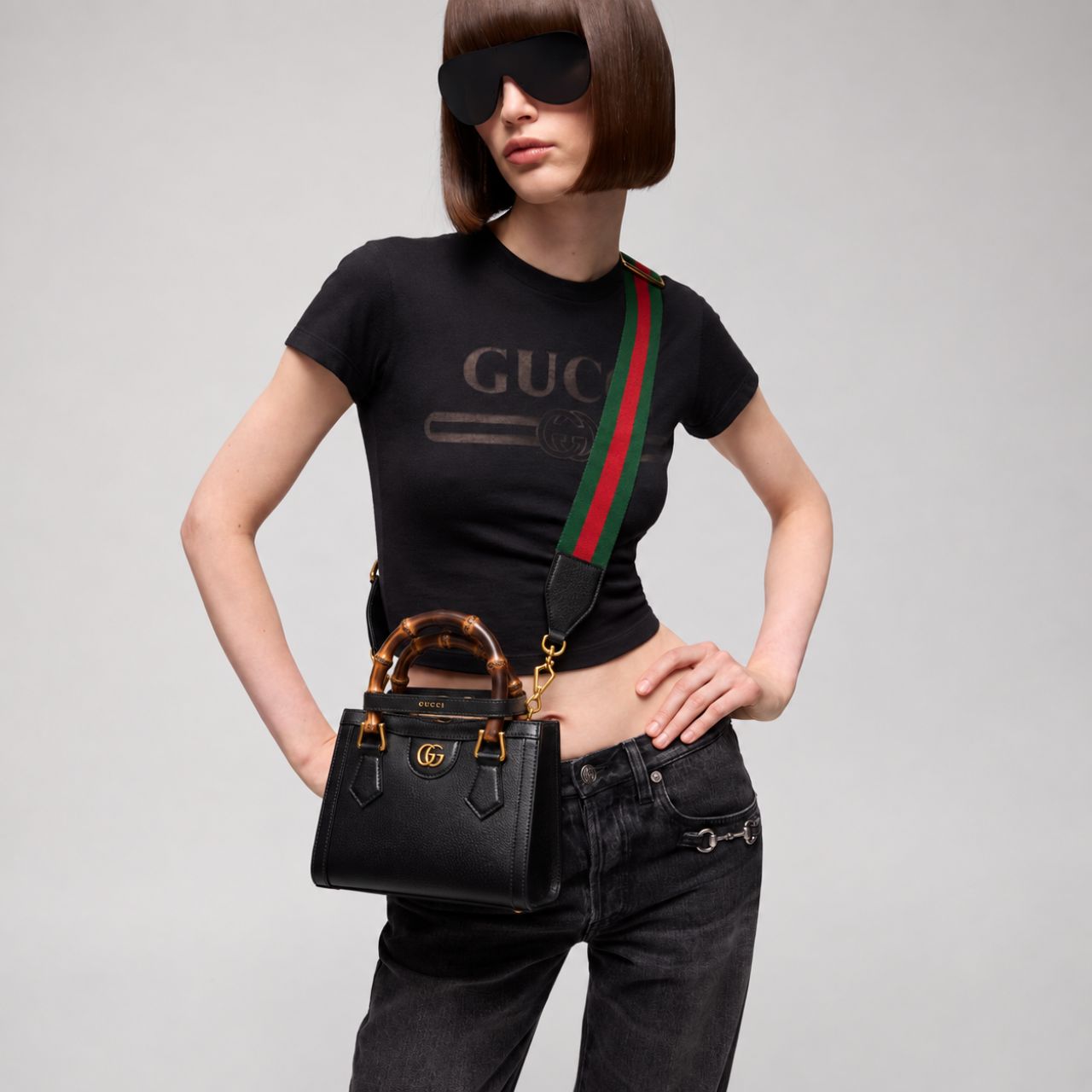 Gucci Diana Small Tote Bag Black 20cm 702732 U3ZDT 1073 - Image 2