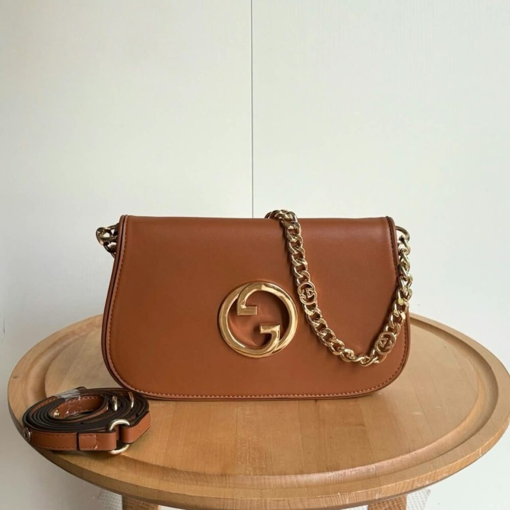 Alternative view of Gucci Blondie Chain Shoulder Flap Bag Blondie Cognac 28cm
