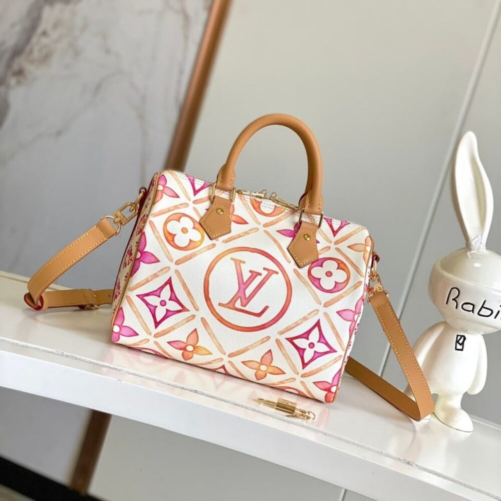 Alternative view of Prestige Edition – Louis Vuitton Speedy Bandouliere 25 Monogram Tiles Orange 25cm