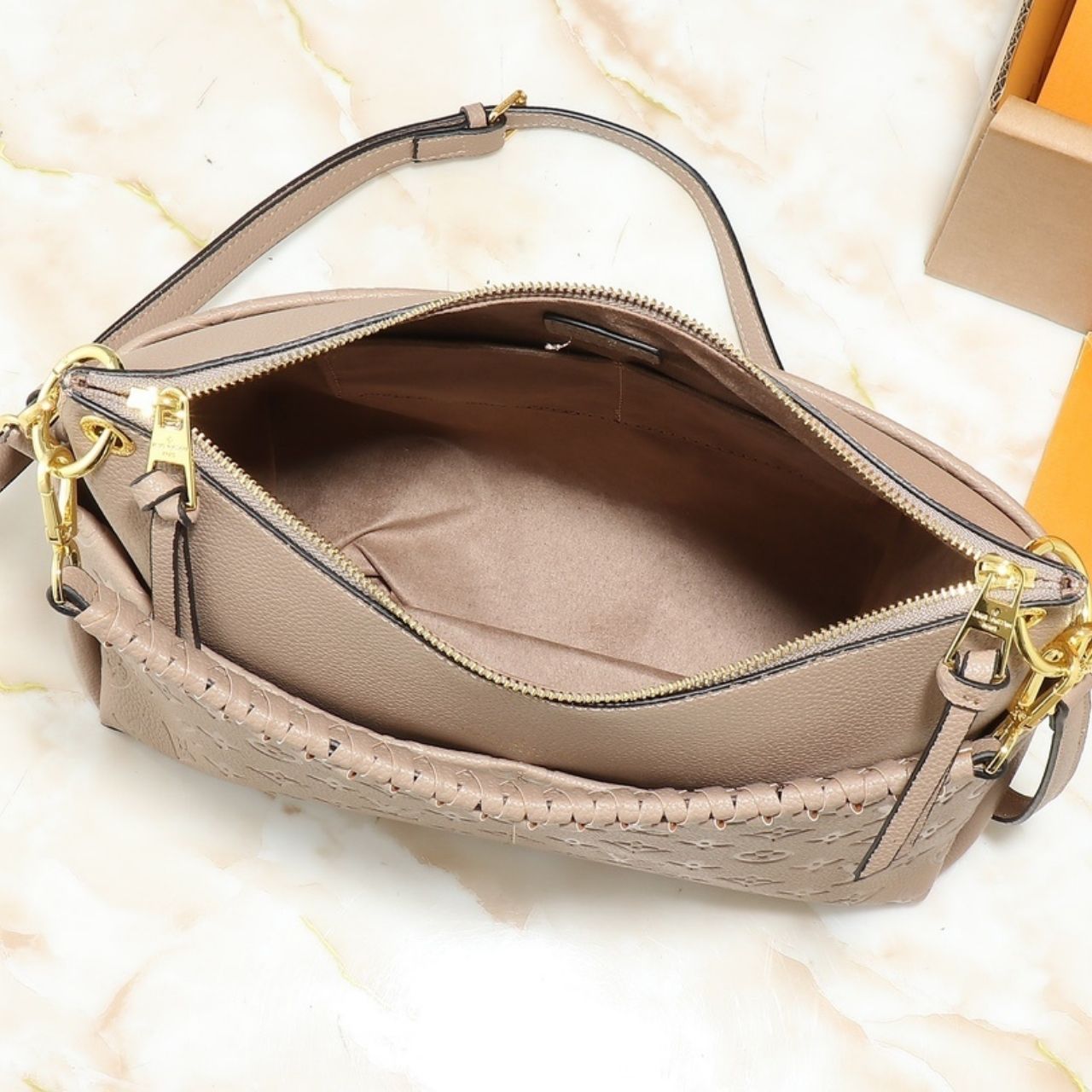Louis Vuitton Melie Monogram Empreinte Beige 33cm - Image 6