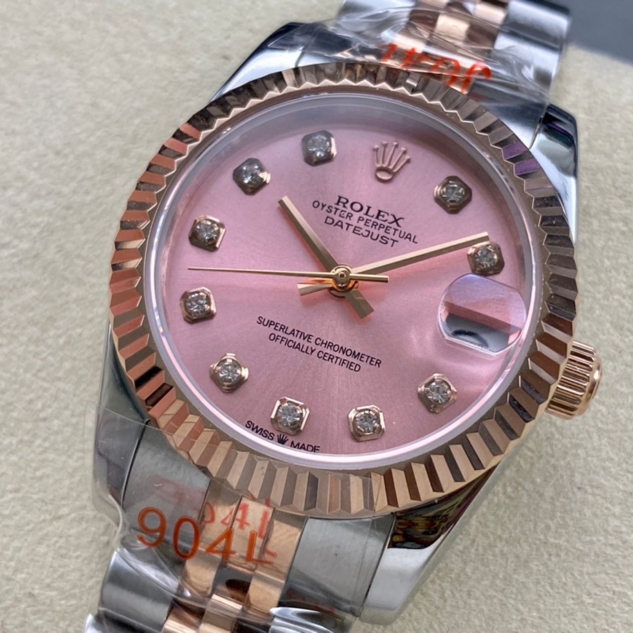 Rolex Datejust 31 Pink Diamond Dial Two Tone Rose Gold Watch 31mm - Image 2