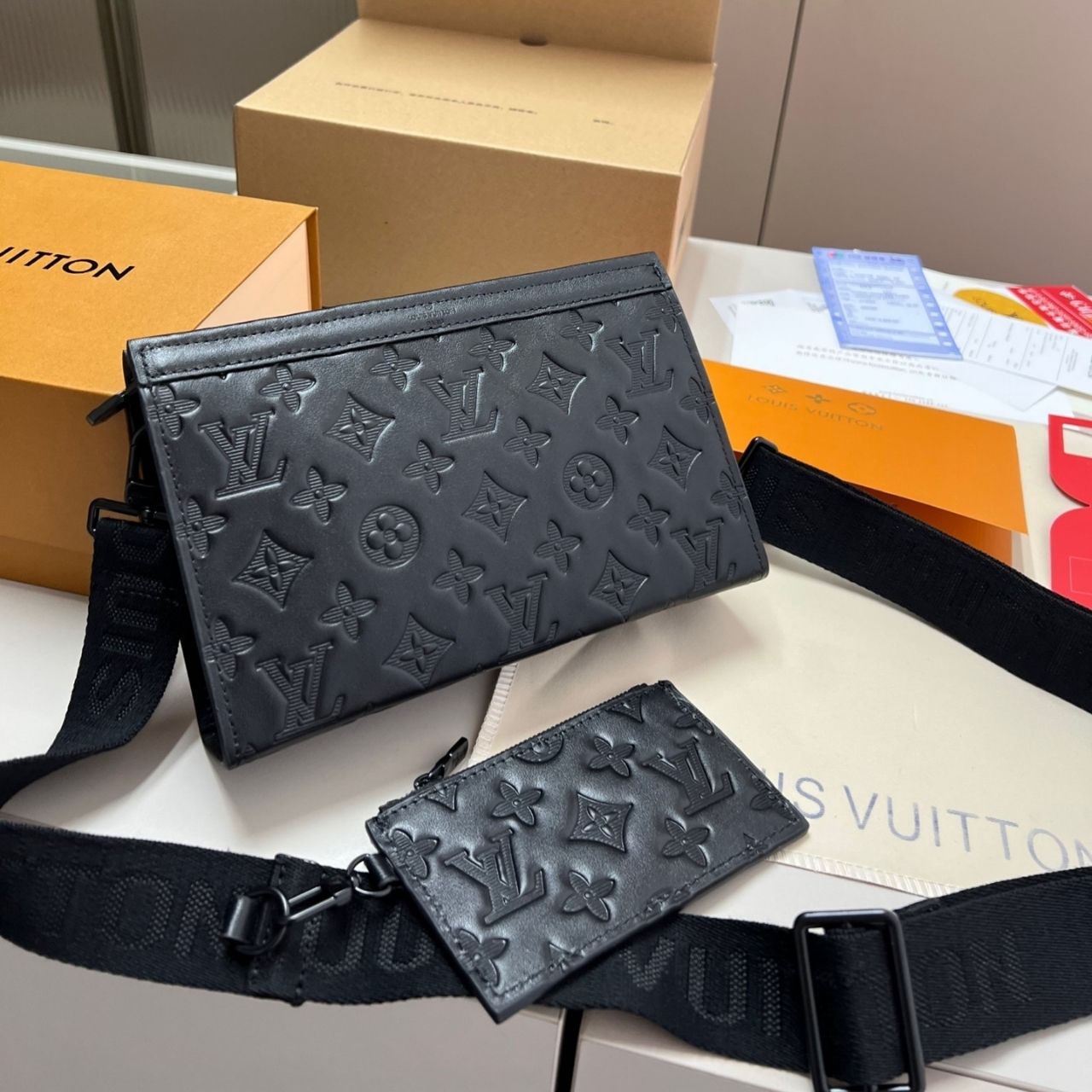Louis Vuitton Gaston Wearable Wallet Monogram Shadow 21cm M81115 - Image 3