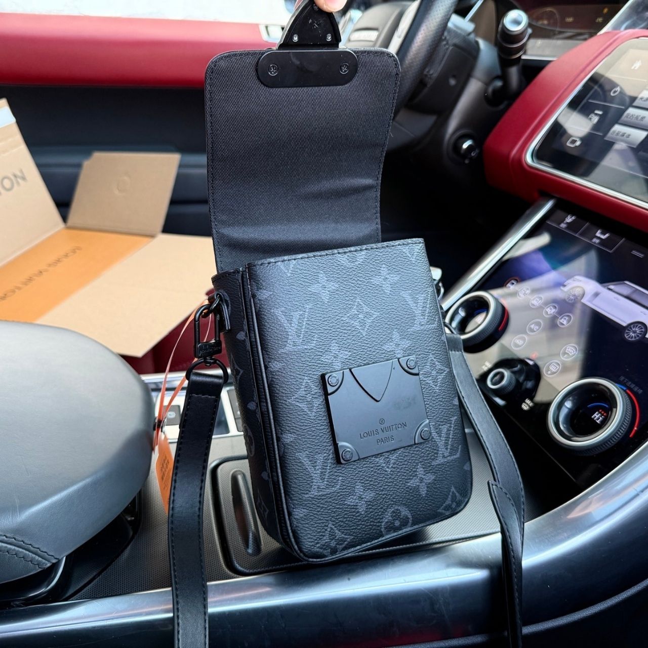 Louis Vuitton S-Lock Vertical Wearable Wallet Monogram Eclipse 12cm M82252 - Image 8