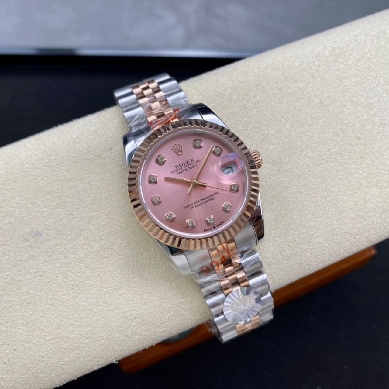 Rolex Datejust 31 Pink Diamond Dial Two Tone Rose Gold Watch 31mm - Image 4
