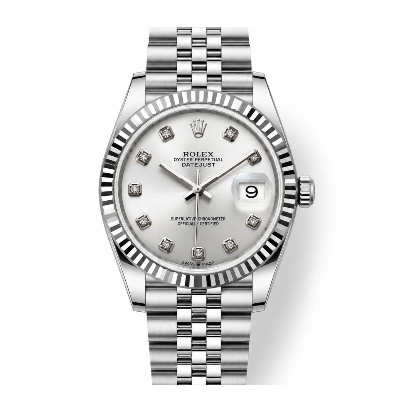 Rolex Datejust 31 Silver Diamond Dial 31mm