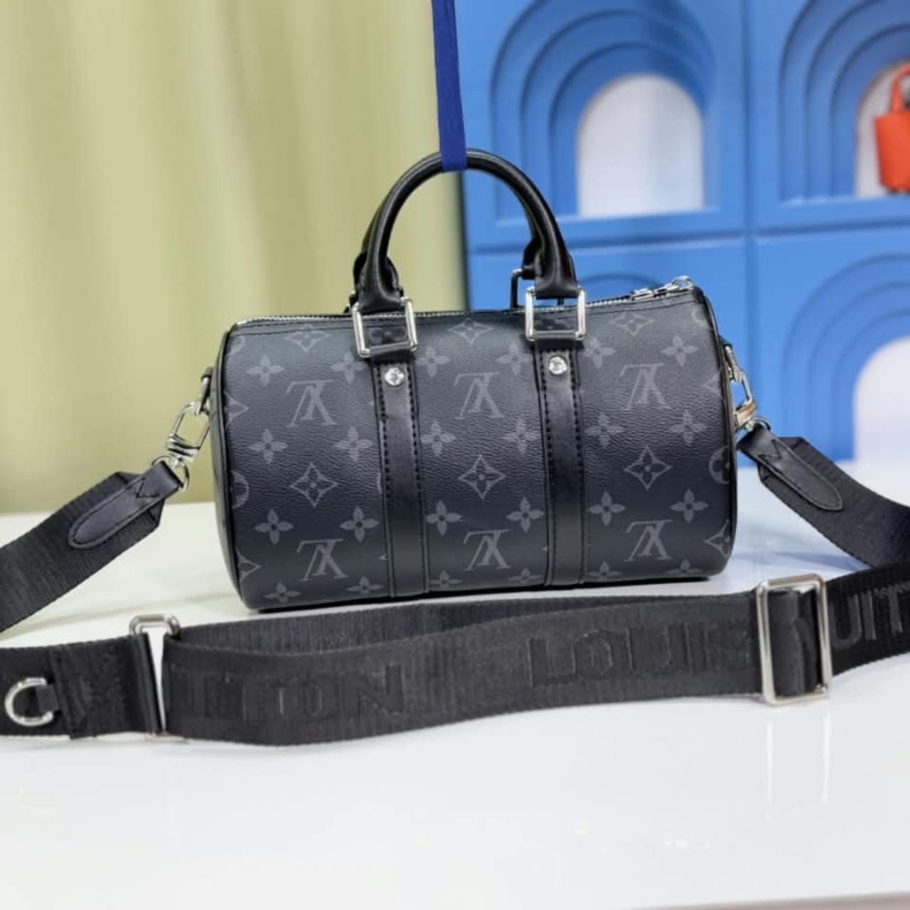 Louis Vuitton Keepall Bandouliere 25 Monogram Eclipse 25cm M46271 - Image 6