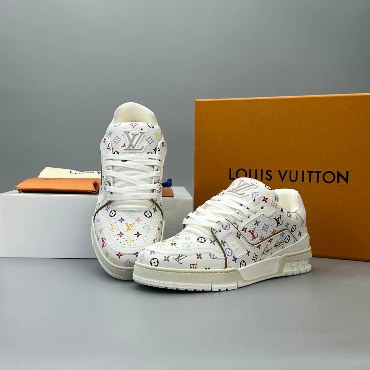 Louis Vuitton x Takashi Murakami LV Trainer Sneaker White 1AJPE4 - Image 3