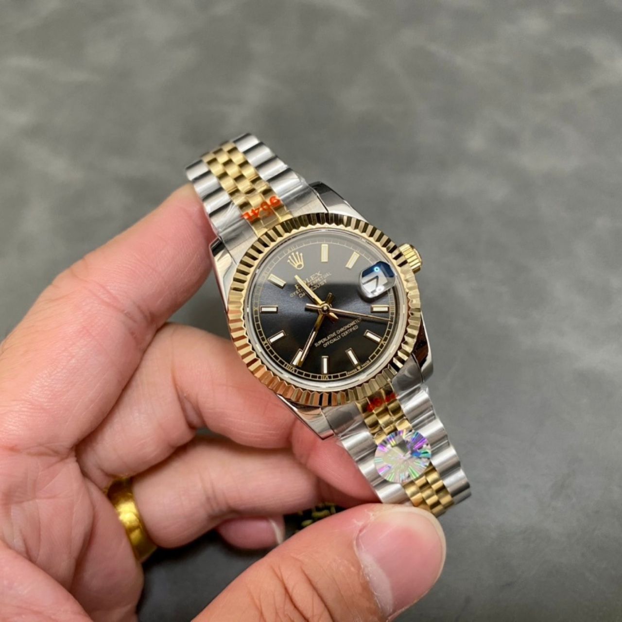 Rolex Datejust 31 Two-Tone Black Dial Watch 31mm - Image 3