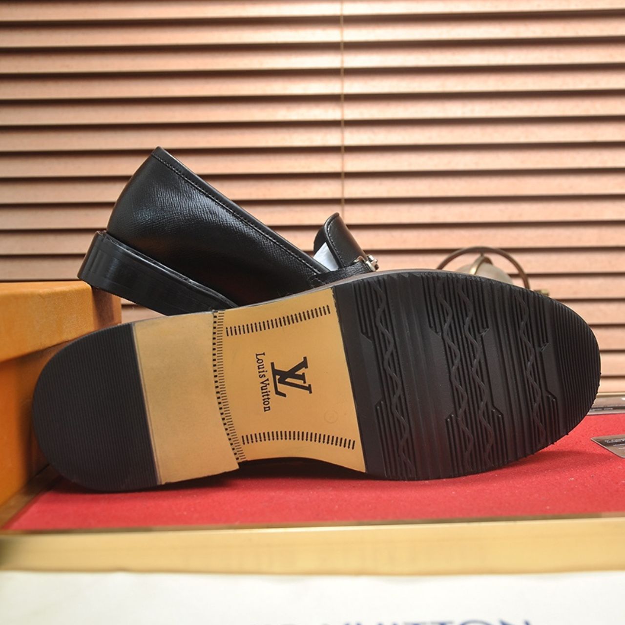 Louis Vuitton LV Initials Loafers Black Leather Silver Hardware - Image 7