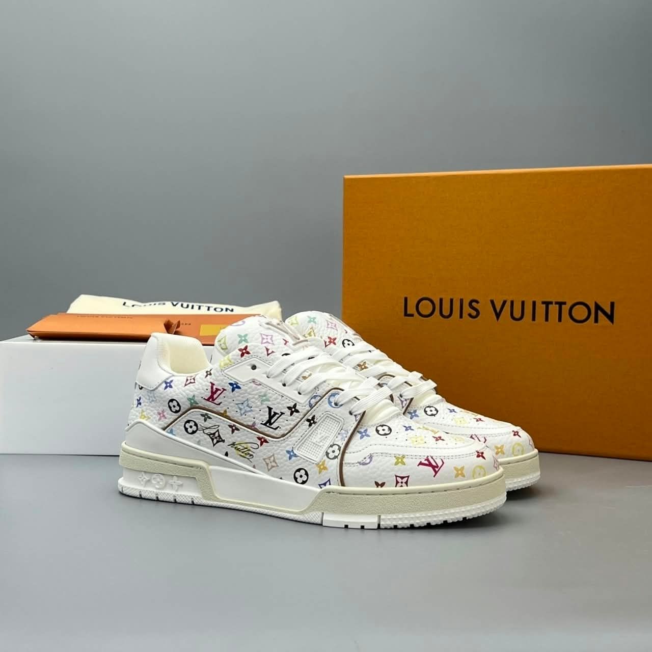 Louis Vuitton x Takashi Murakami LV Trainer Sneaker White 1AJPE4 - Image 4
