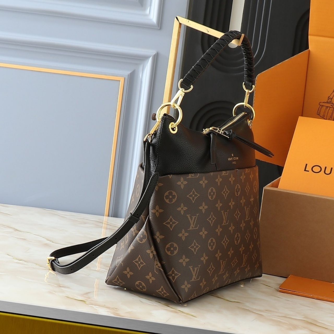 Louis Vuitton Melie Monogram Black Brown 33cm - Image 3