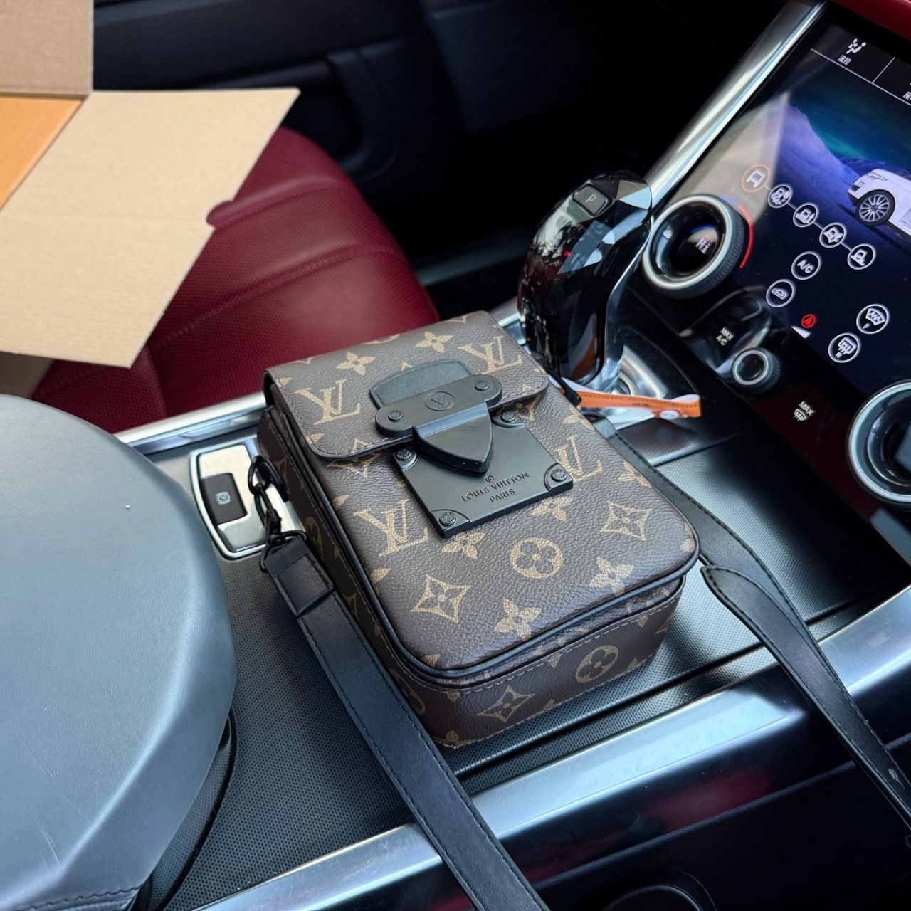 Louis Vuitton S-Lock Vertical Wearable Wallet Monogram Macassar 12cm M81522 - Image 6
