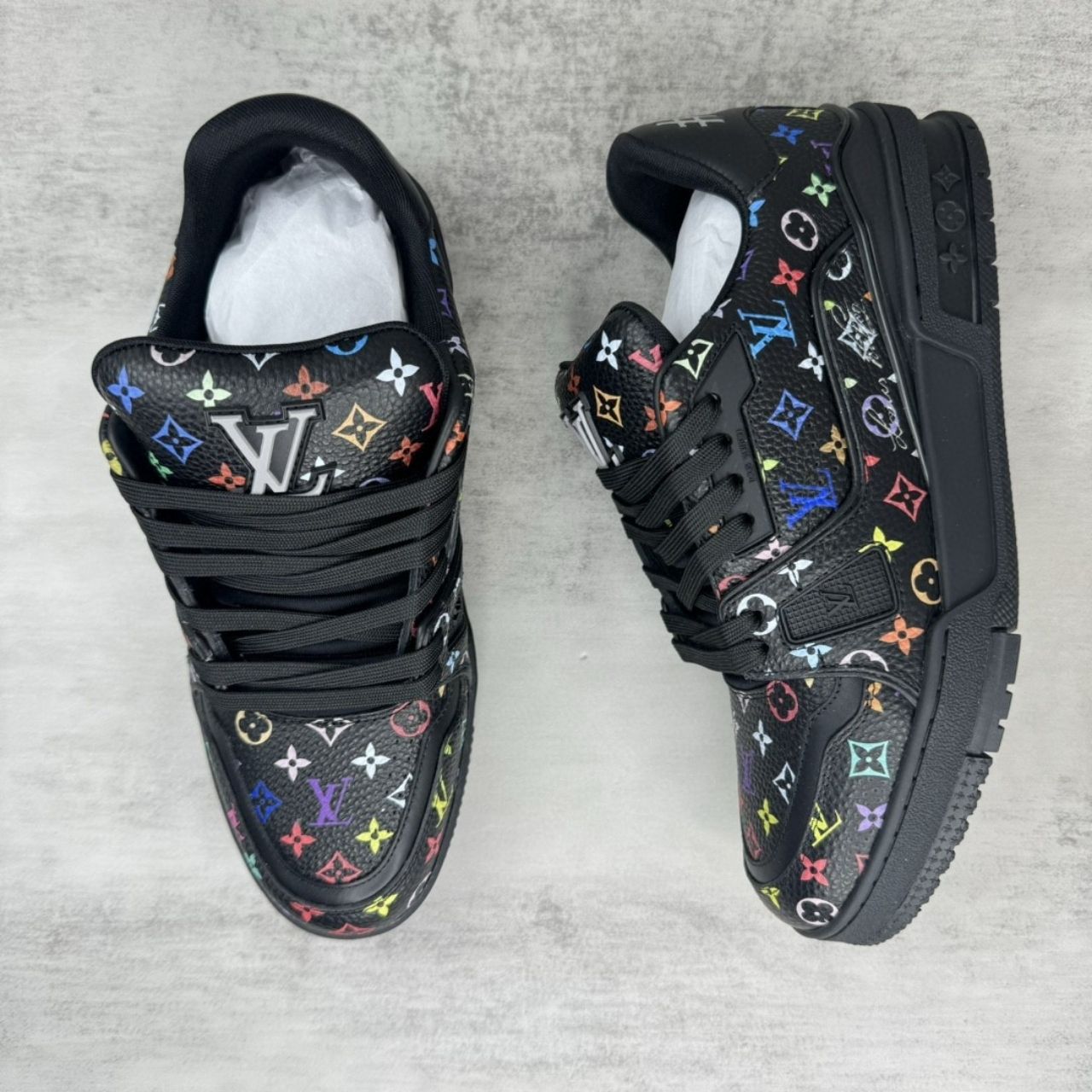 Louis Vuitton x Takashi Murakami LV Trainer Sneaker Noir 1AGZE2 - Image 7