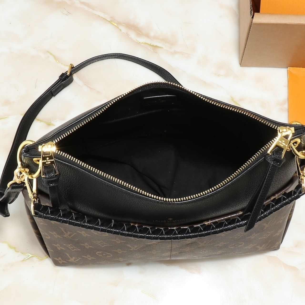 Louis Vuitton Melie Monogram Black Brown 33cm - Image 6