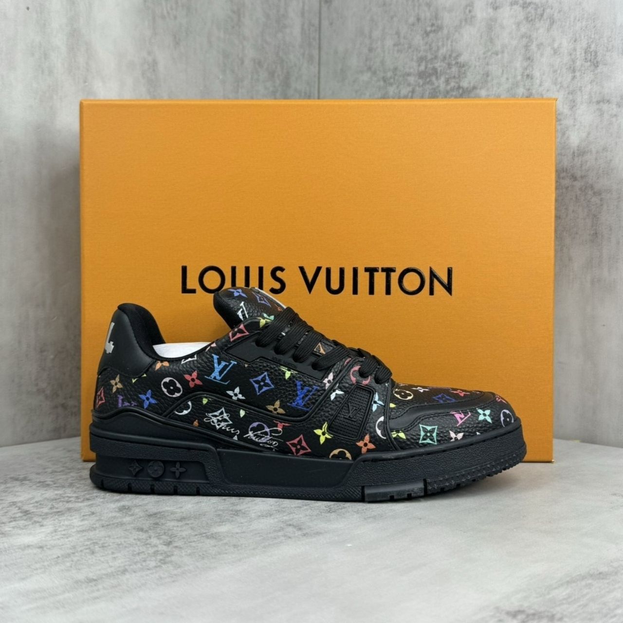 Louis Vuitton x Takashi Murakami LV Trainer Sneaker Noir 1AGZE2 - Image 6