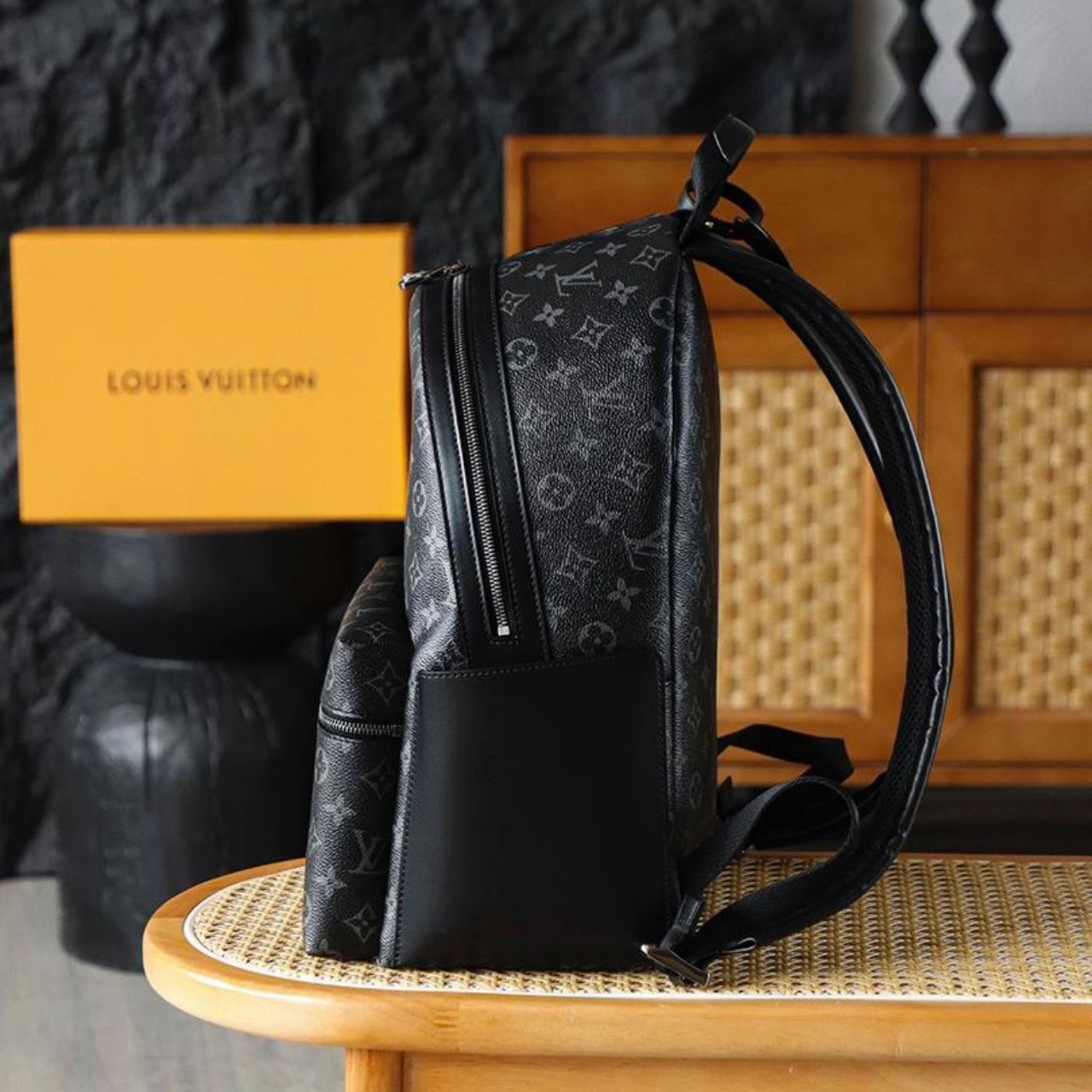 Prestige Edition - Louis Vuitton Discovery Backpack MM Monogram Eclipse 42cm M22545 - Image 8
