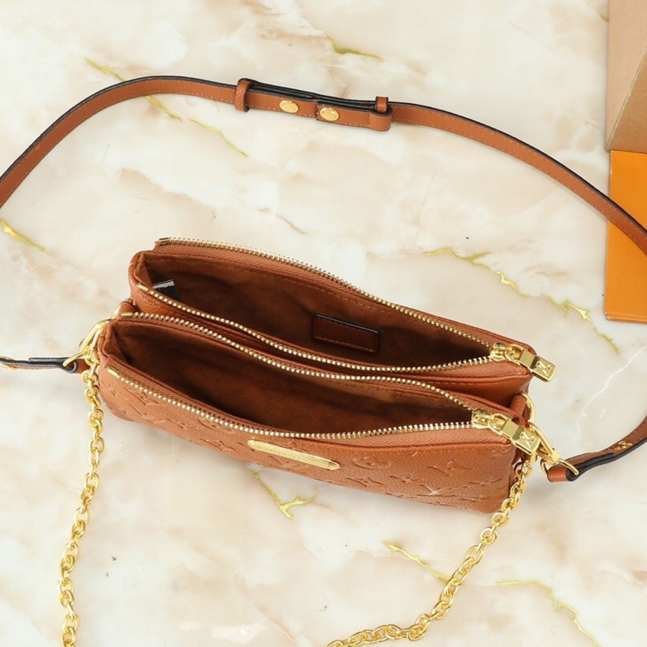Louis Vuitton Liv Pochette Cognac Brown 26cm M11916 - Image 5