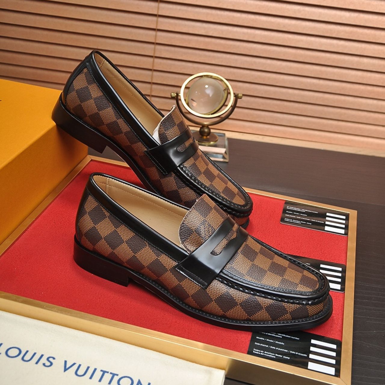 Louis Vuitton Damier Ebene Classic Loafers Brown - Image 4