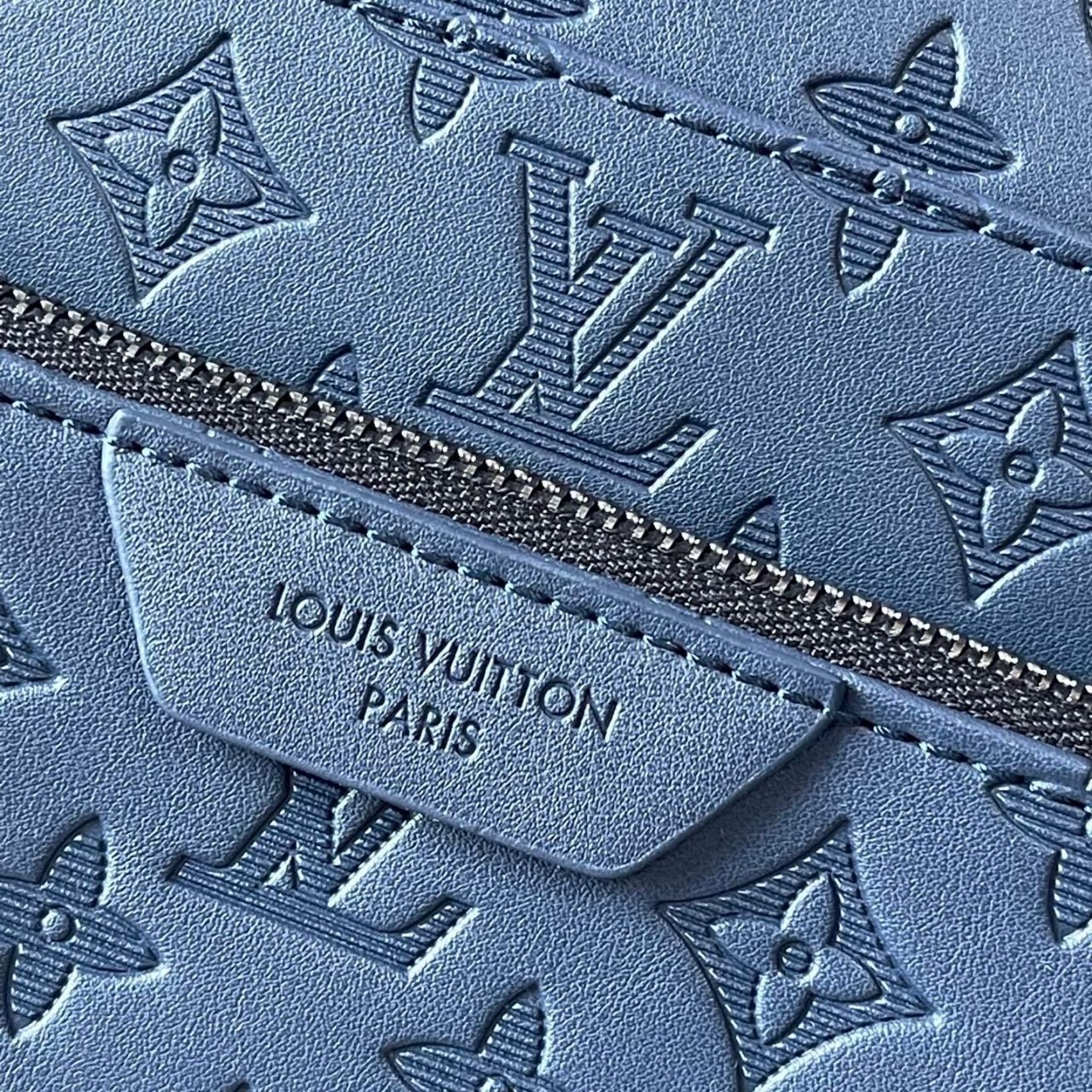 Louis Vuitton Trio Messenger Monogram Shadow Navy Blue 25cm M27925 - Image 8