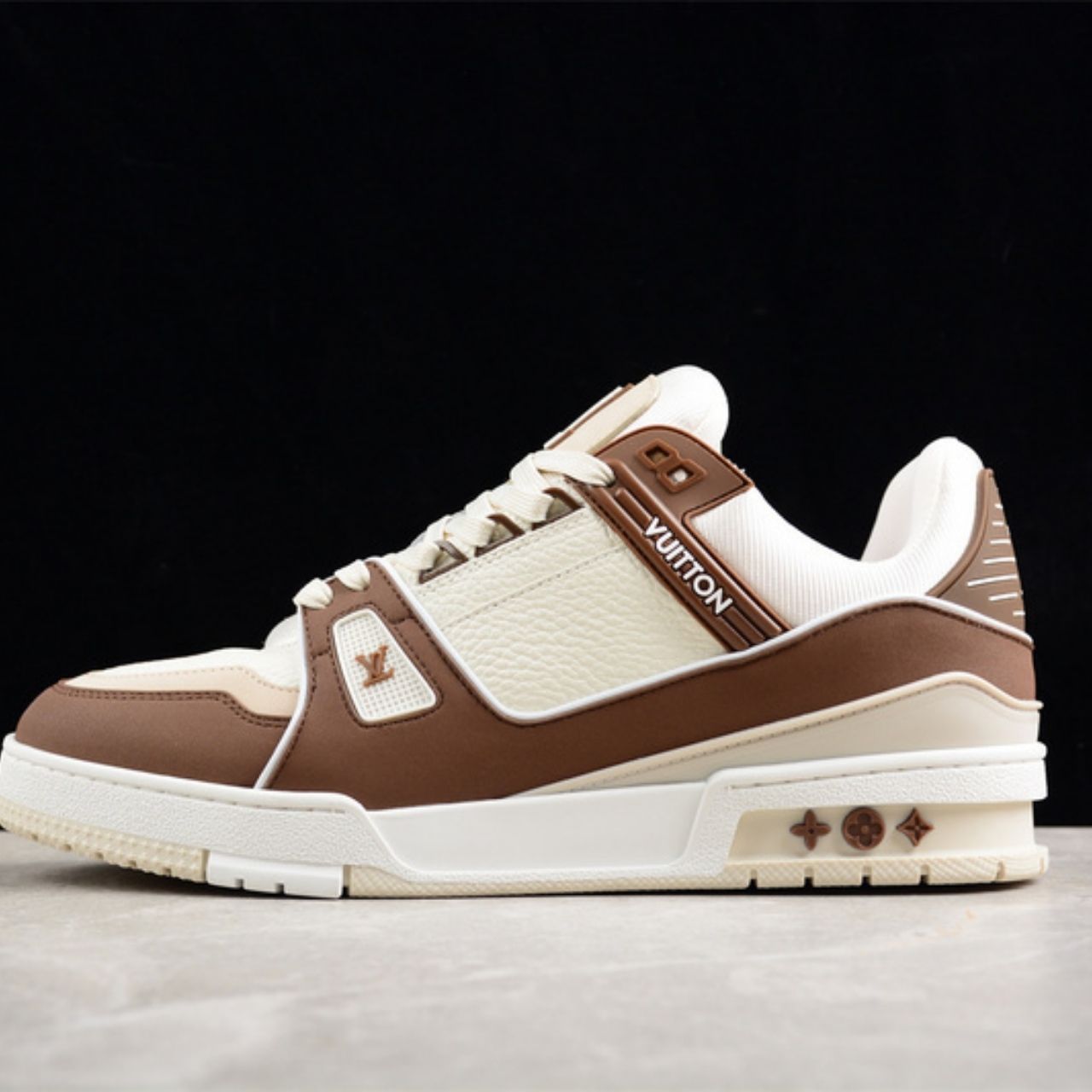 Louis Vuitton LV Trainer Sneaker Brown And White - Image 4