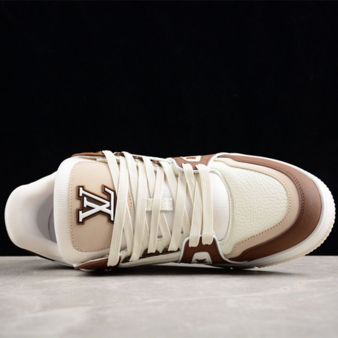 Louis Vuitton LV Trainer Sneaker Brown And White - Image 7