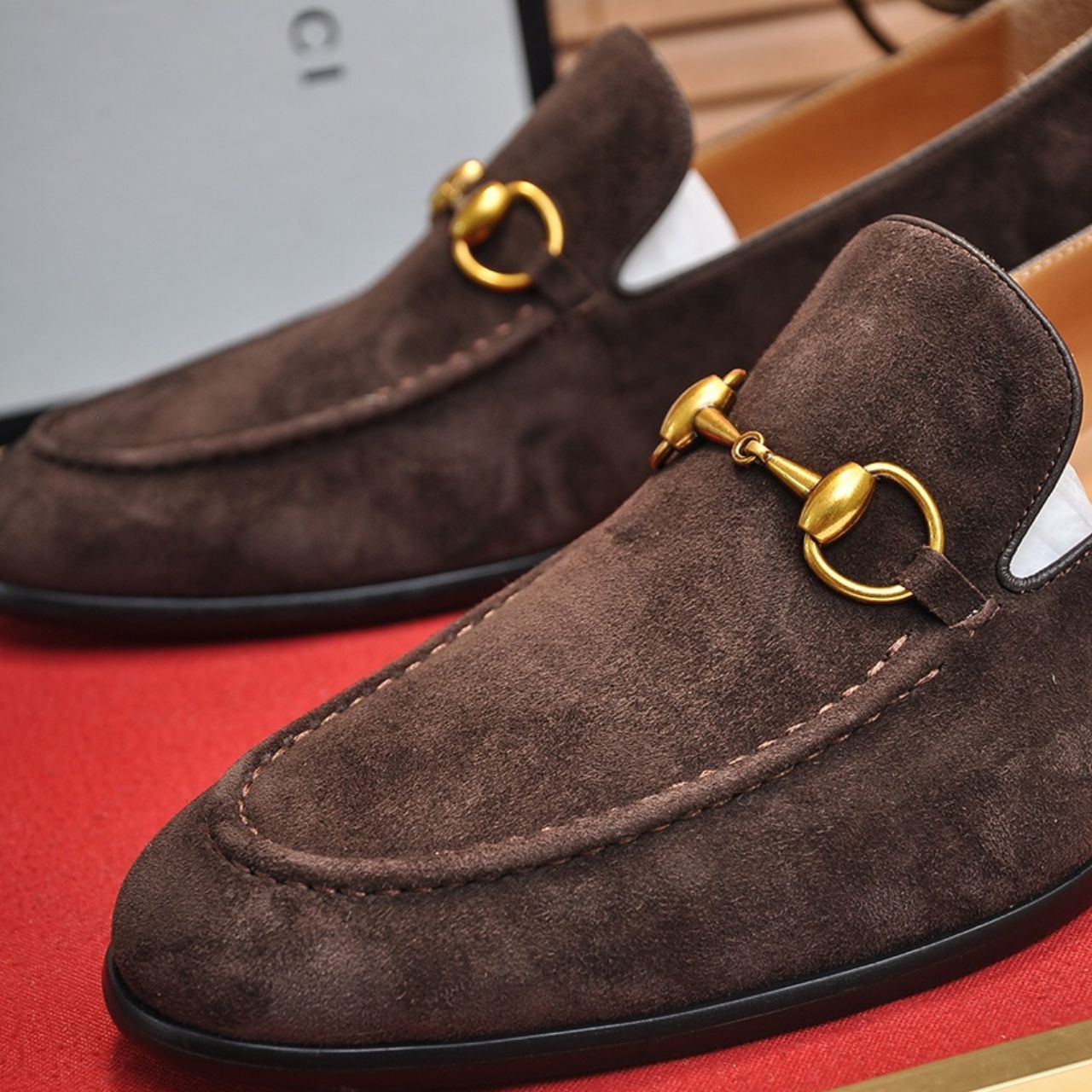Gucci Men's Gucci Jordaan Loafer Dark Brown 406994 CH000 2140 - Image 7
