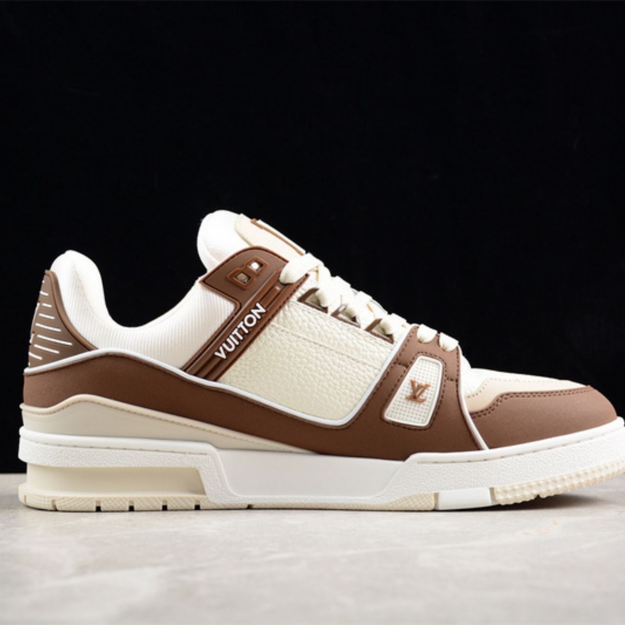 Louis Vuitton LV Trainer Sneaker Brown And White - Image 6