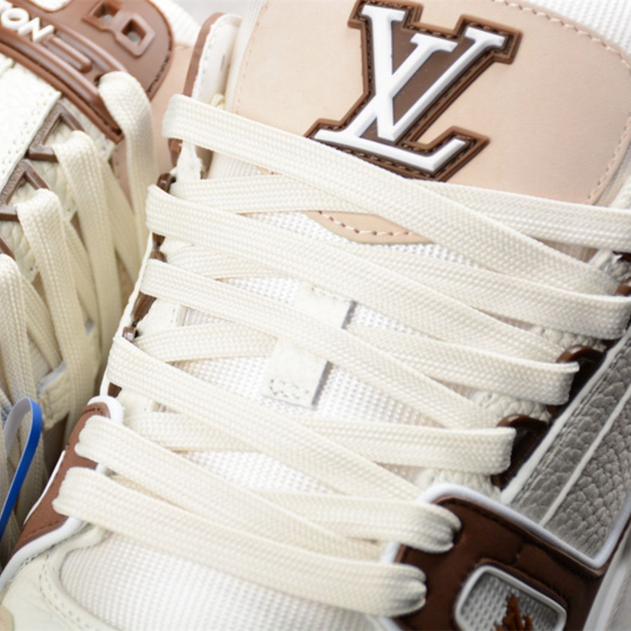 Louis Vuitton LV Trainer Sneaker Brown And White - Image 14