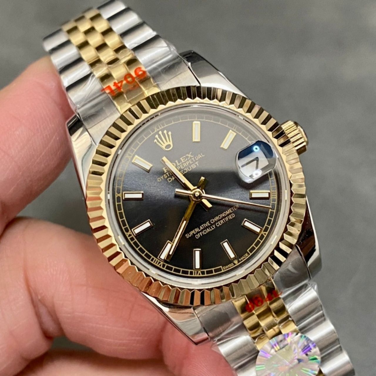 Rolex Datejust 31 Two-Tone Black Dial Watch 31mm - Image 4