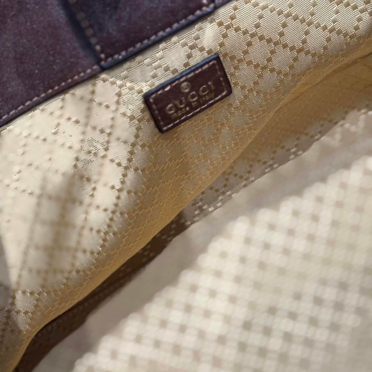 Gucci GG Marmont Medium Tote Bag Sand And Dark Brown 30cm - Image 10