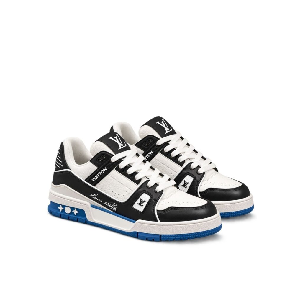 Louis Vuitton LV Trainer Sneaker Black White Blue