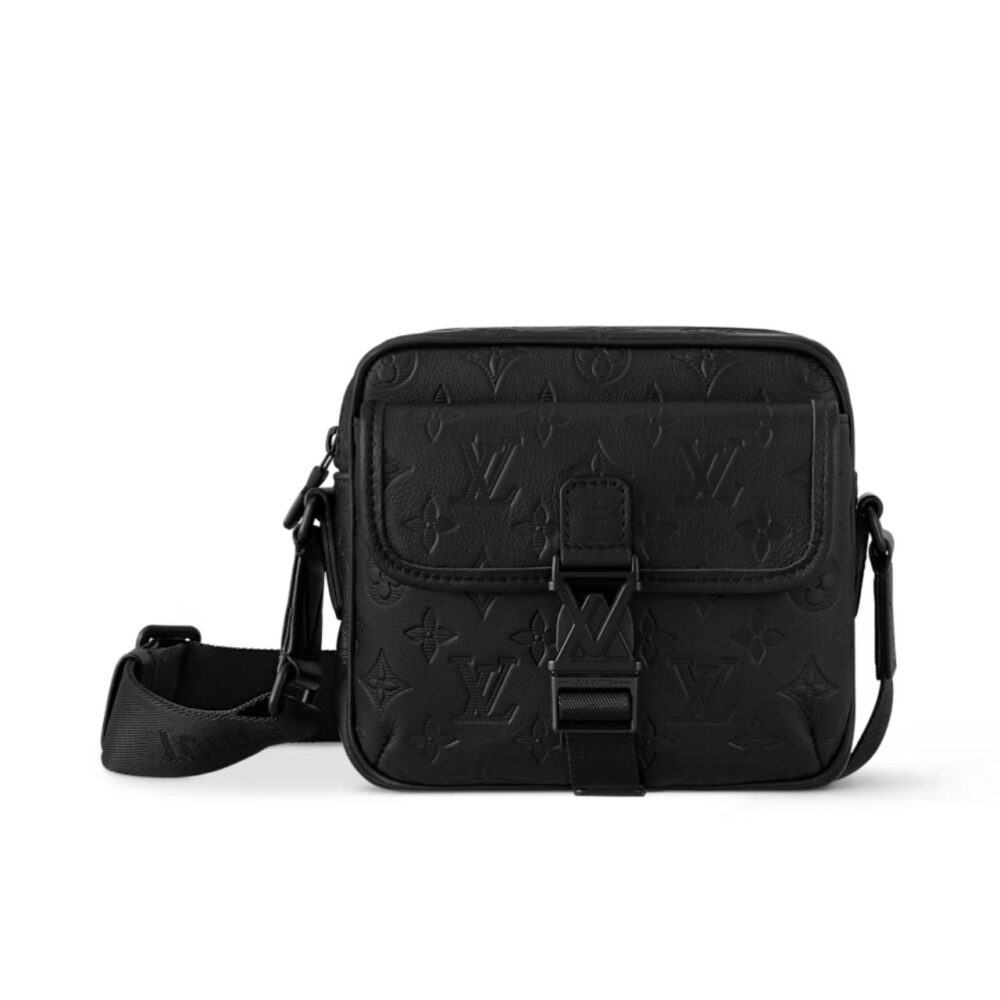 Louis Vuitton Getaway Messenger Monogram Shadow Embossed Black 20cm M12516