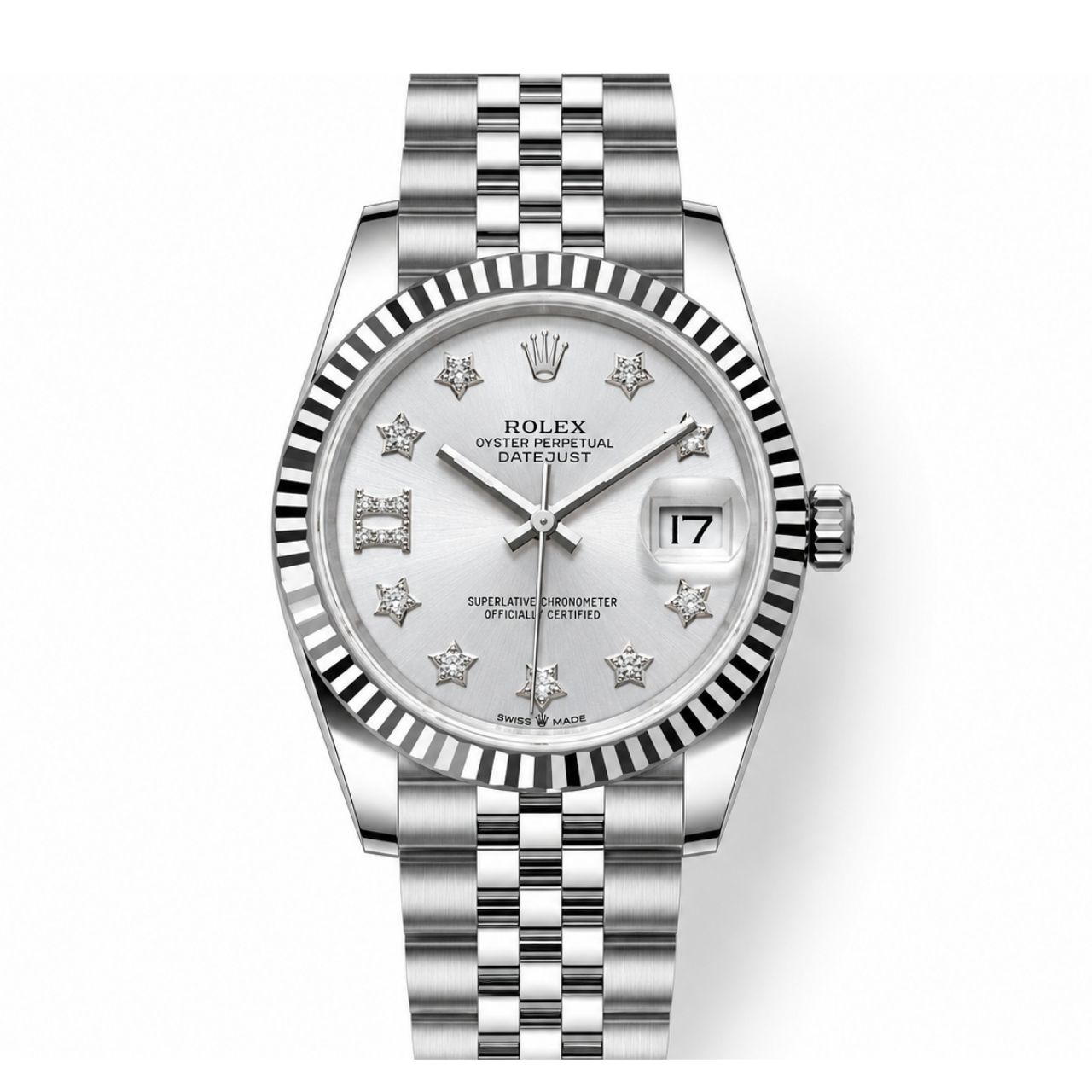 Rolex Datejust 31 Silver Diamond Dial 31mm