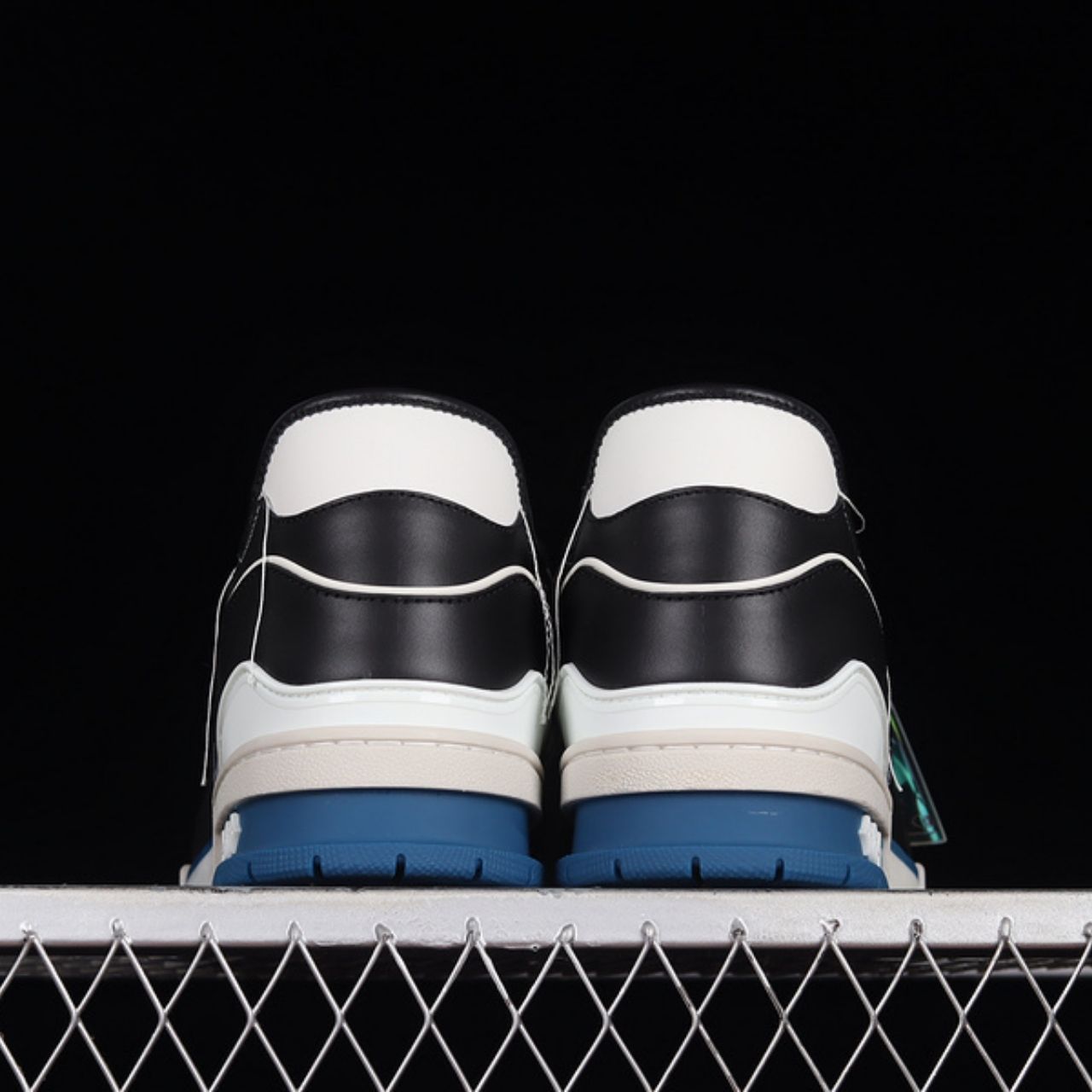 Louis Vuitton LV Trainer Sneaker Black White Blue - Image 7